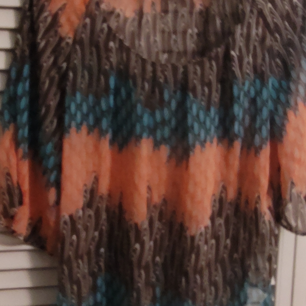 Multicolor Patterned Women's Blouse